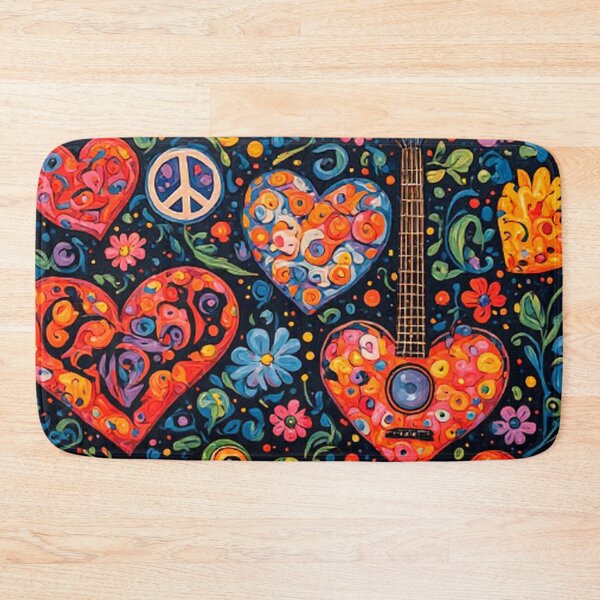 Item preview, 1960's Hippy Floral Hearts  designed and sold by TheDarkWardrobe.