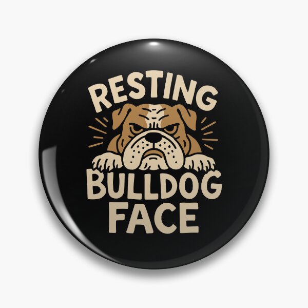 Item preview, Resting Bulldog Face Grumpy Mood designed and sold by gunaone-design.