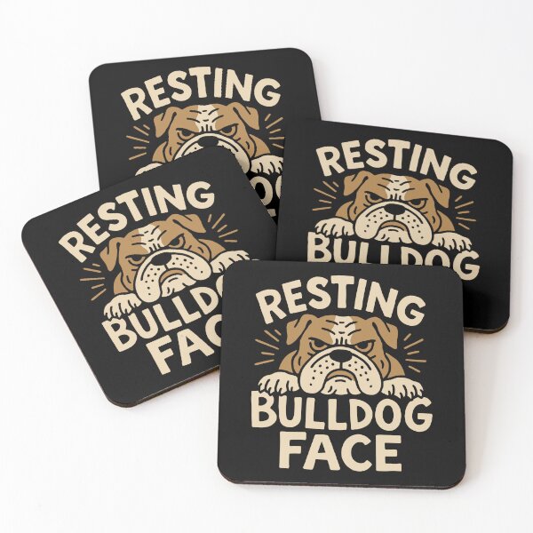 Item preview, Resting Bulldog Face Grumpy Mood designed and sold by gunaone-design.