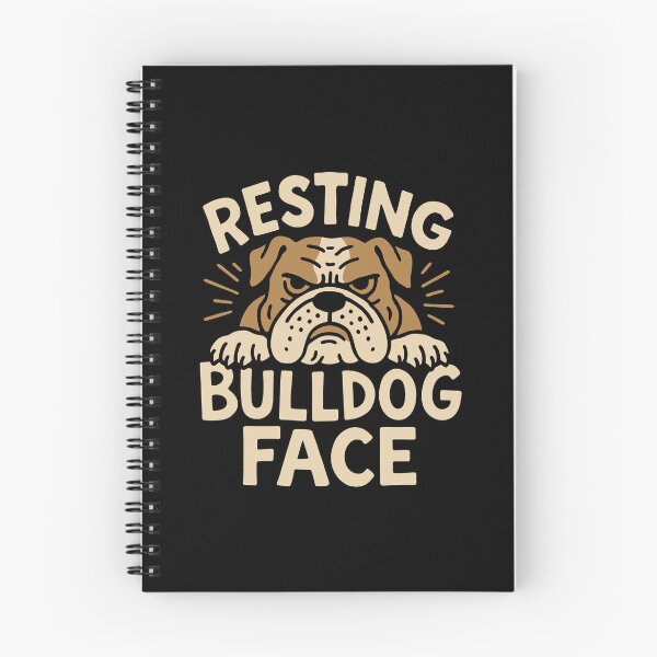 Item preview, Resting Bulldog Face Grumpy Mood designed and sold by gunaone-design.