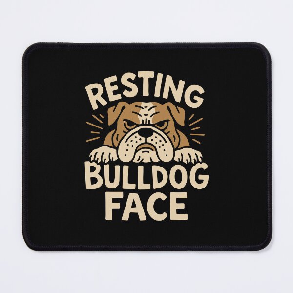 Item preview, Resting Bulldog Face Grumpy Mood designed and sold by gunaone-design.