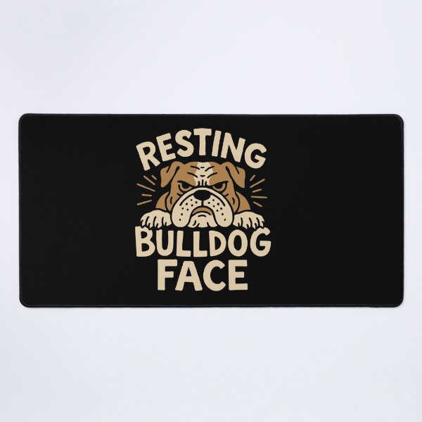 Item preview, Resting Bulldog Face Grumpy Mood designed and sold by gunaone-design.