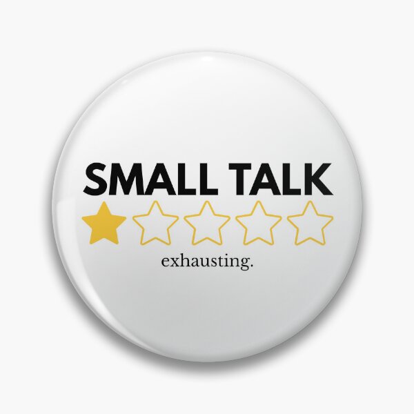 Item preview, Small Talk - Funny Introvert One Star Review Sticker designed and sold by Moonbeam-Market.