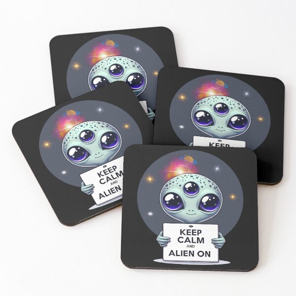 Item preview, Cute Sci Fi Alien Keep Calm and Alien On designed and sold by Szpaku desart .