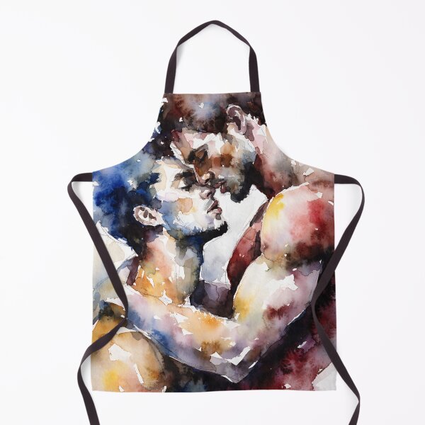 Item preview, Sensual Watercolor Gay Romance – Passionate LGBTQ Pride Art designed and sold by gayishdesign.