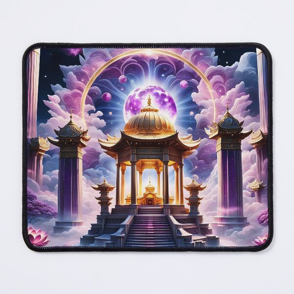 Item preview, Purple Celestial Temple Moon Fantasy Art designed and sold by RelinCreates.