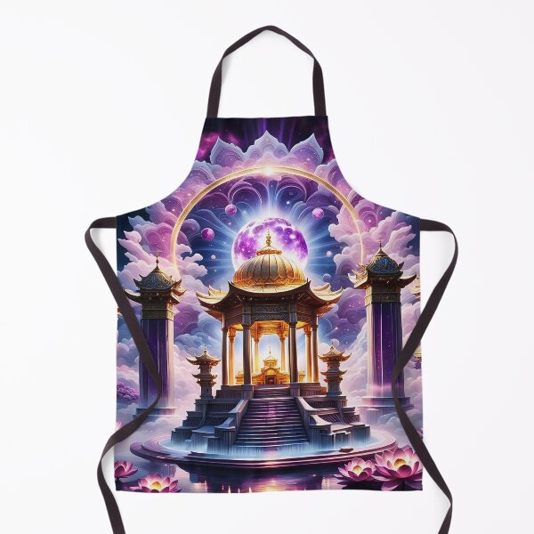 Item preview, Purple Celestial Temple Moon Fantasy Art designed and sold by RelinCreates.
