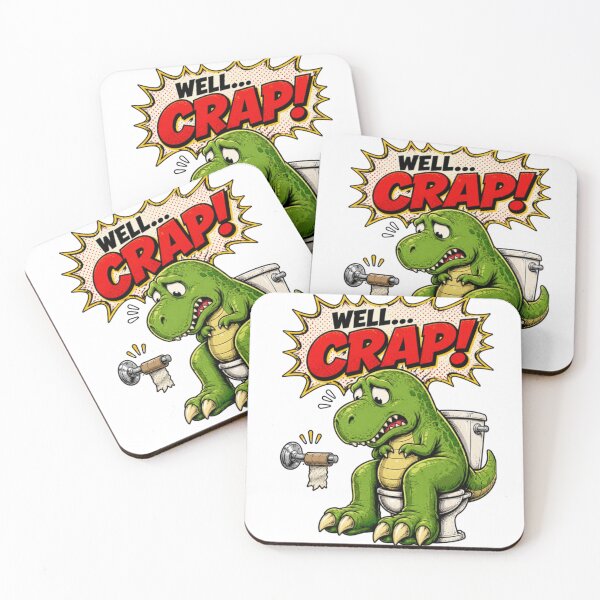 Item preview, Dinosaur Bathroom Humor Cartoon Design designed and sold by Nano-Threads.