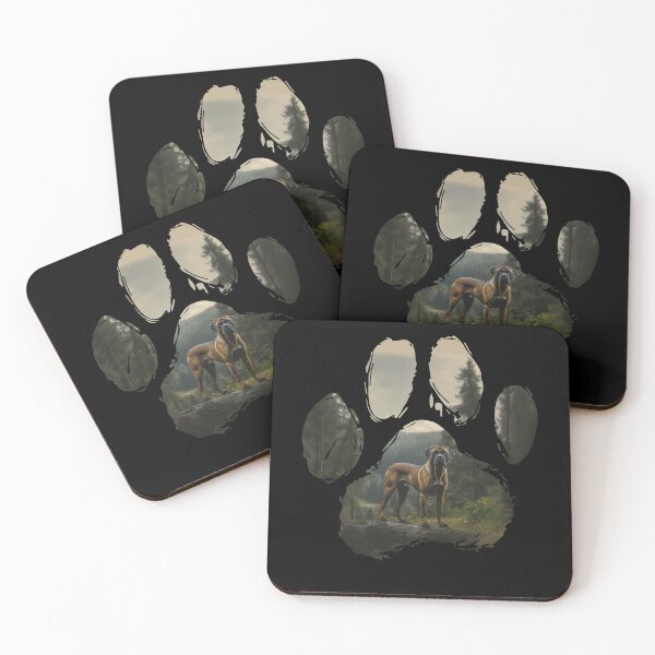 Item preview, Funny Boerboel Paw Foggy Mountain Tree Mom Dad Kids designed and sold by rafaeltto.