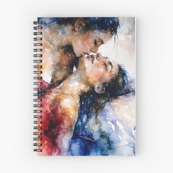 Item preview, Intimate Lesbian Kiss Watercolor – Romantic Sapphic Pride Art designed and sold by gayishdesign.