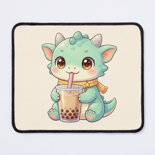 Item preview, Cute Baby Dragon Drinking Bubble Tea designed and sold by SweetLilith.