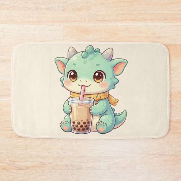 Item preview, Cute Baby Dragon Drinking Bubble Tea designed and sold by SweetLilith.