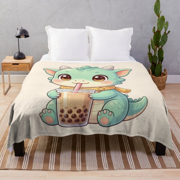 Item preview, Cute Baby Dragon Drinking Bubble Tea designed and sold by SweetLilith.