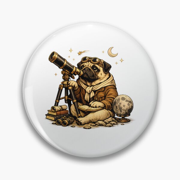 Item preview, Pug astronomy enthusiast designed and sold by Daily Quirk.