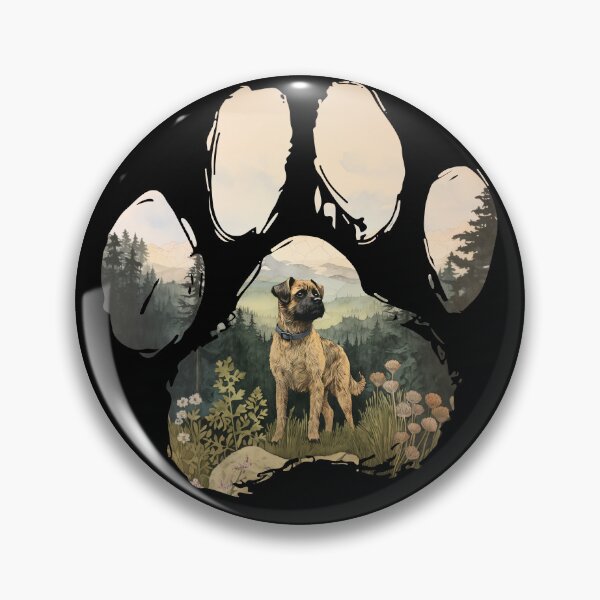 Item preview, Funny Border Terrier Paw Foggy Mountain Tree Mom Dad Kids designed and sold by rafaeltto.