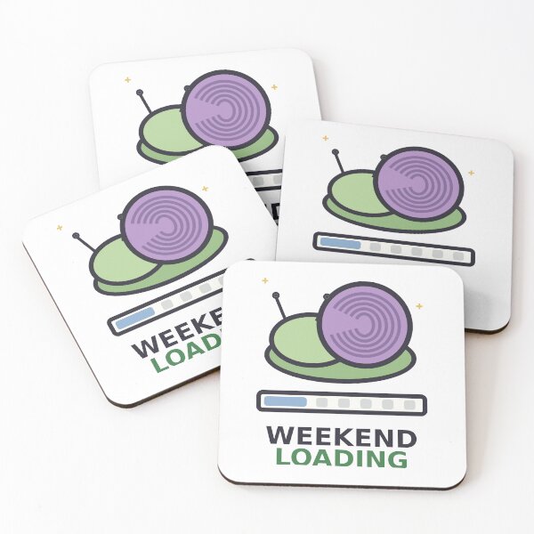 Item preview, Weekend Loading — Funny Lazy Snail Design, Cute Gift For Tired Friends designed and sold by QuirkyCartel.