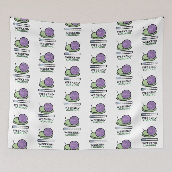 Item preview, Weekend Loading — Funny Lazy Snail Design, Cute Gift For Tired Friends designed and sold by QuirkyCartel.