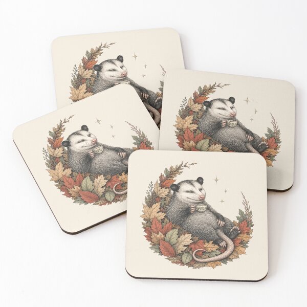 Item preview, Cozy Possum Tea Break designed and sold by PixelToPress.