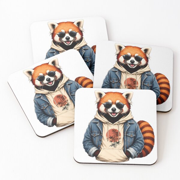 Item preview, Cool Red Panda in Hoodie & Sunglasses designed and sold by trendspatterns.