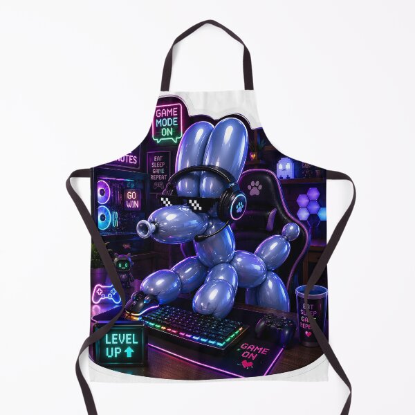 Item preview, Gamer Balloon Dog Sticker | RGB Gaming Balloon Animal | Cute Gaming Room Aesthetic Art designed and sold by Moh-nd-Eg.