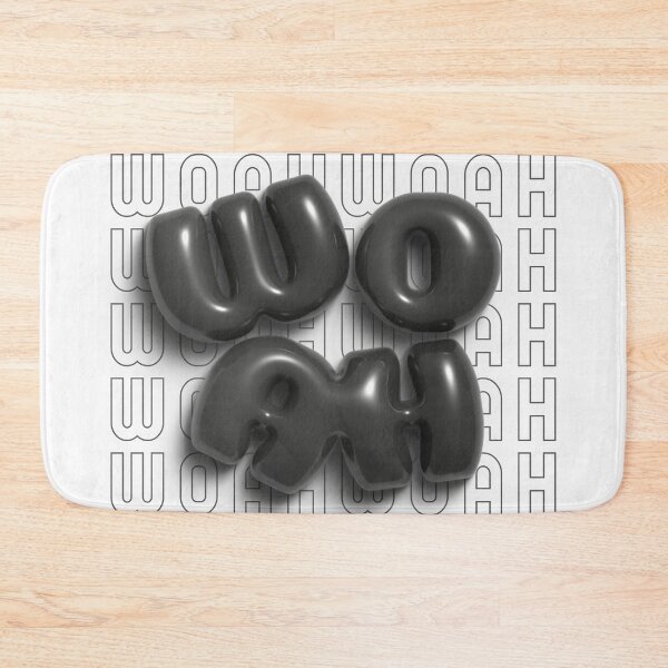 Item preview, Woah 3D Bubble Letters in Black and White designed and sold by AniDragonfly.