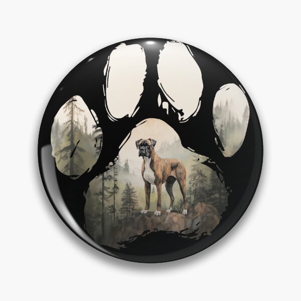 Item preview, Funny Boxer Paw Foggy Mountain Tree Mom Dad Kids designed and sold by rafaeltto.
