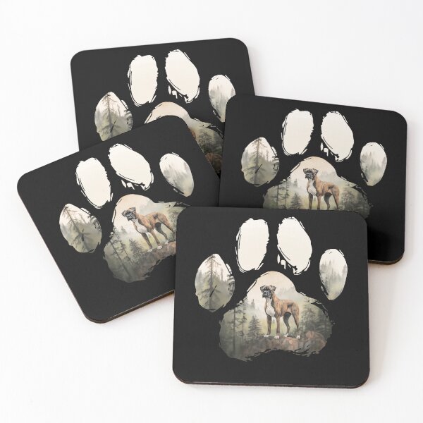 Item preview, Funny Boxer Paw Foggy Mountain Tree Mom Dad Kids designed and sold by rafaeltto.