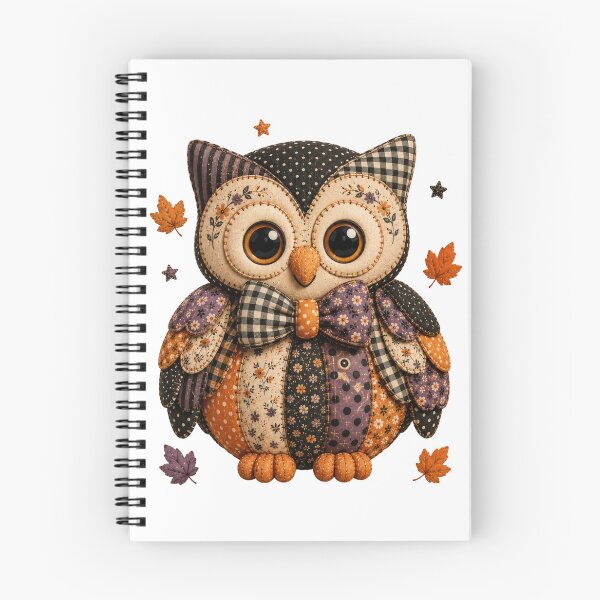 Item preview, Cute Patchwork Owl | Farmhouse Autumn & Halloween Art designed and sold by DecoVibe.