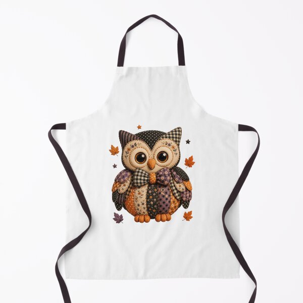 Item preview, Cute Patchwork Owl | Farmhouse Autumn & Halloween Art designed and sold by DecoVibe.