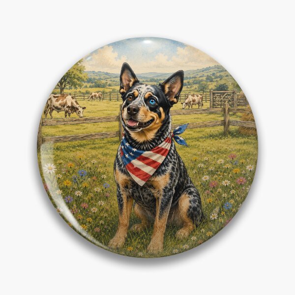 Item preview, Rustic Blue Heeler Australian Cattle Dog Art designed and sold by RescueHeart10.