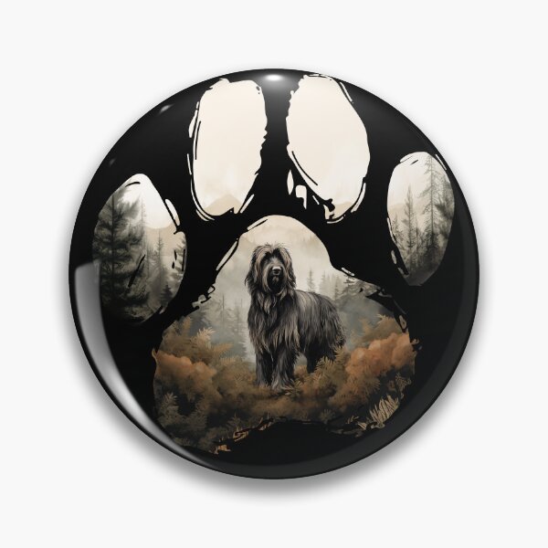 Item preview, Funny Briard Paw Foggy Mountain Tree Mom Dad Kids designed and sold by rafaeltto.