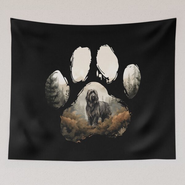 Item preview, Funny Briard Paw Foggy Mountain Tree Mom Dad Kids designed and sold by rafaeltto.