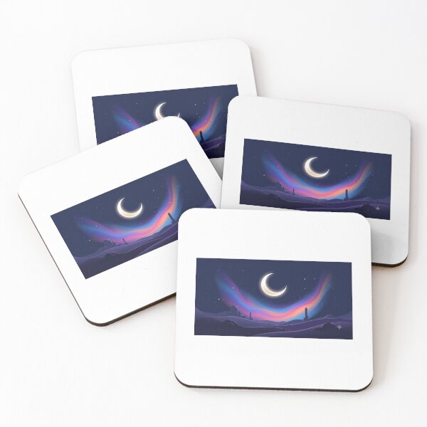Item preview, Minimalist Celestial Moon & Nebula - Mid Century Modern Celestial Art Print designed and sold by Design Lab Studio.