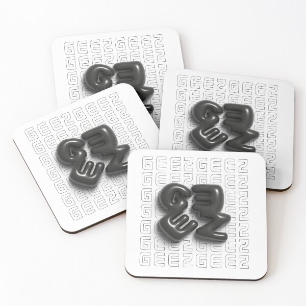Item preview, Geez 3D Bubble Letters in Black and White designed and sold by AniDragonfly.