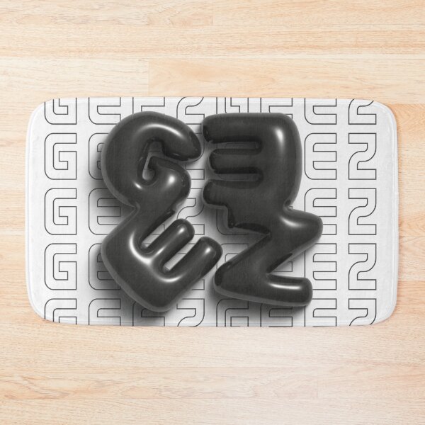Item preview, Geez 3D Bubble Letters in Black and White designed and sold by AniDragonfly.