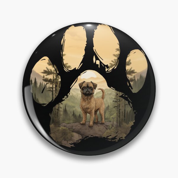 Item preview, Funny Brussels Griffon Paw Foggy Mountain Tree Mom Dad Kids designed and sold by rafaeltto.