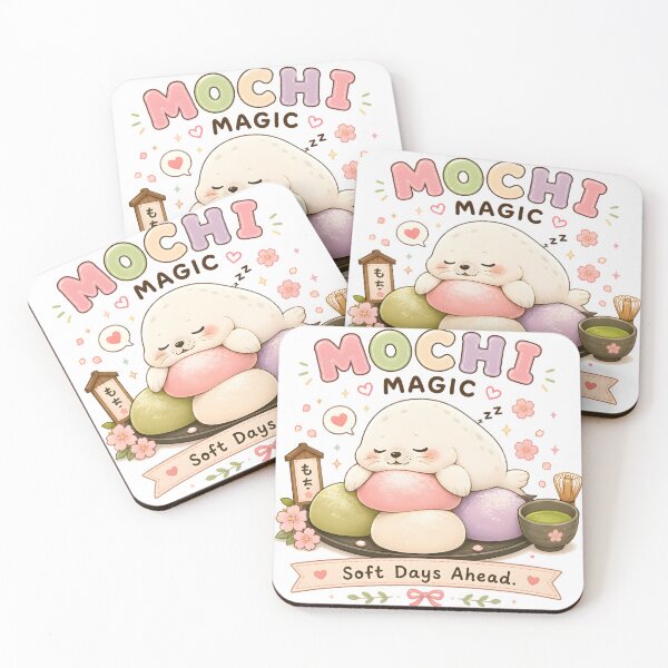 Item preview, Cute Mochi Seal Kawaii T-Shirt | Mochi Magic Japanese Dessert Animal Cozy Aesthetic Gift designed and sold by Snackwear Apparel.