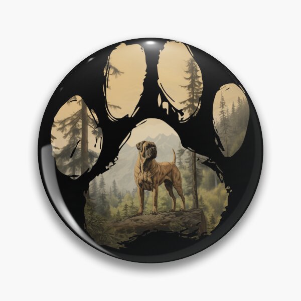 Item preview, Funny Bull Mastiff Paw Foggy Mountain Tree Mom Dad Kids designed and sold by rafaeltto.