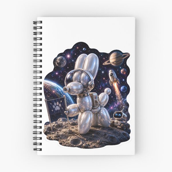 Item preview, Astronaut Balloon Dog Sticker | Space Explorer Balloon Animal | Cute Galaxy Adventure Art designed and sold by Moh-nd-Eg.