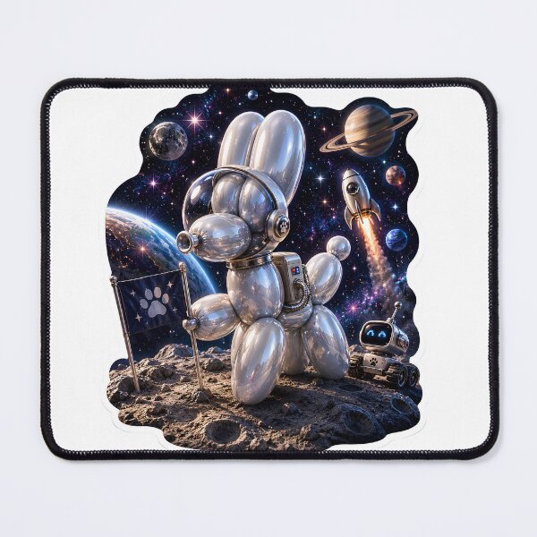 Item preview, Astronaut Balloon Dog Sticker | Space Explorer Balloon Animal | Cute Galaxy Adventure Art designed and sold by Moh-nd-Eg.