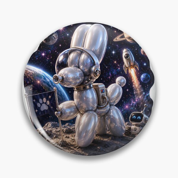 Item preview, Astronaut Balloon Dog Sticker | Space Explorer Balloon Animal | Cute Galaxy Adventure Art designed and sold by Moh-nd-Eg.