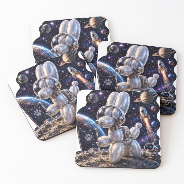 Item preview, Astronaut Balloon Dog Sticker | Space Explorer Balloon Animal | Cute Galaxy Adventure Art designed and sold by Moh-nd-Eg.
