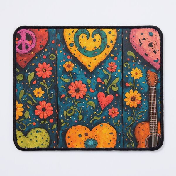 Item preview, 1960's Hippy Floral Hearts designed and sold by TheDarkWardrobe.