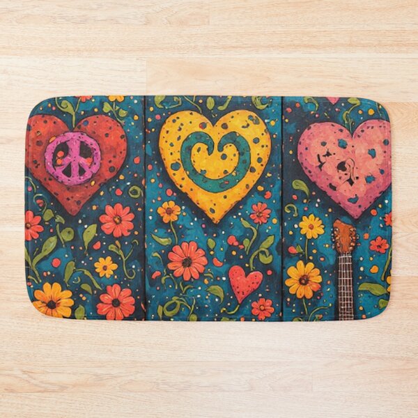 Item preview, 1960's Hippy Floral Hearts  designed and sold by TheDarkWardrobe.