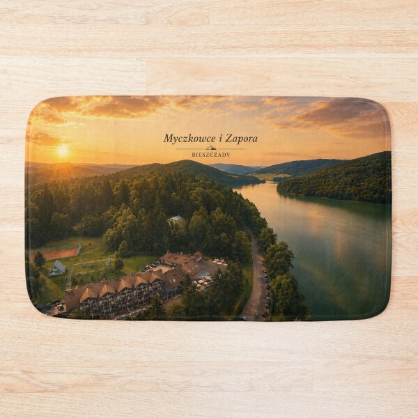 Item preview, Lake Solina Resort | Bieszczady, Poland Aerial View designed and sold by JMDG Studio.