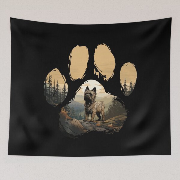 Item preview, Funny Cairn Terrier Paw Foggy Mountain Tree Mom Dad Kids designed and sold by rafaeltto.