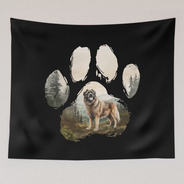 Item preview, Funny Caucasian Shepherd Paw Foggy Mountain Tree Mom Dad Kids designed and sold by rafaeltto.
