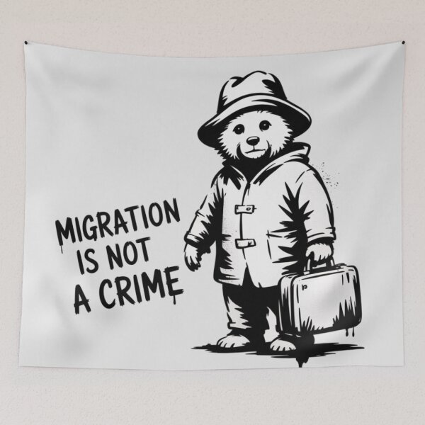 Item preview, Banksy - Migration Is Not A Crime designed and sold by 123ks.