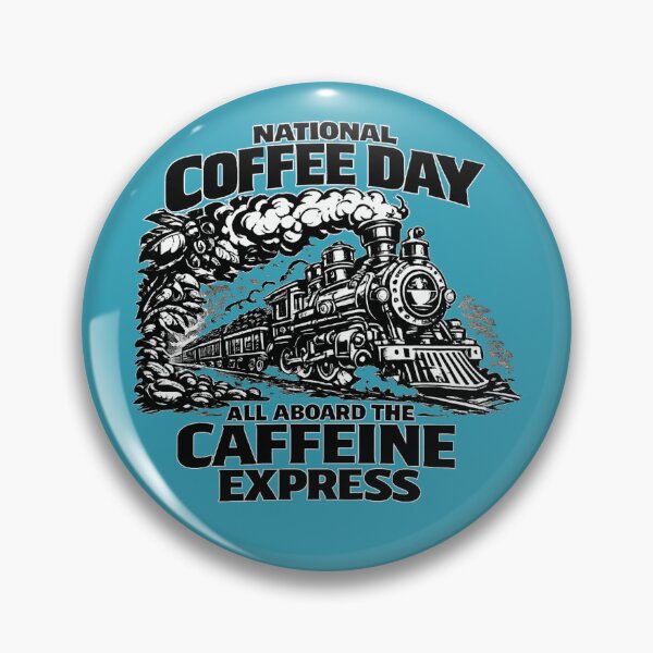 Item preview, All Aboard the Caffeine Express National Coffee Day Train designed and sold by irfanshikh.