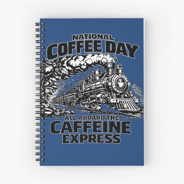 Item preview, All Aboard the Caffeine Express National Coffee Day Train designed and sold by irfanshikh.